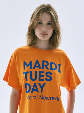 TSHIRT DU MARDI_ORANGE BLUE