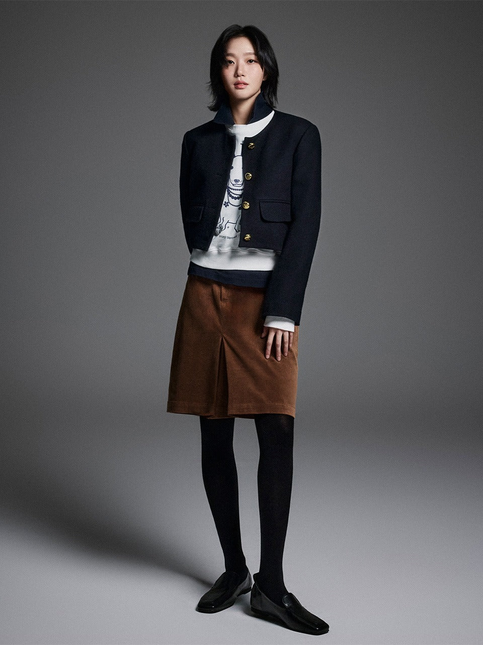 CORDUROY MIDI SKIRT_CAMEL