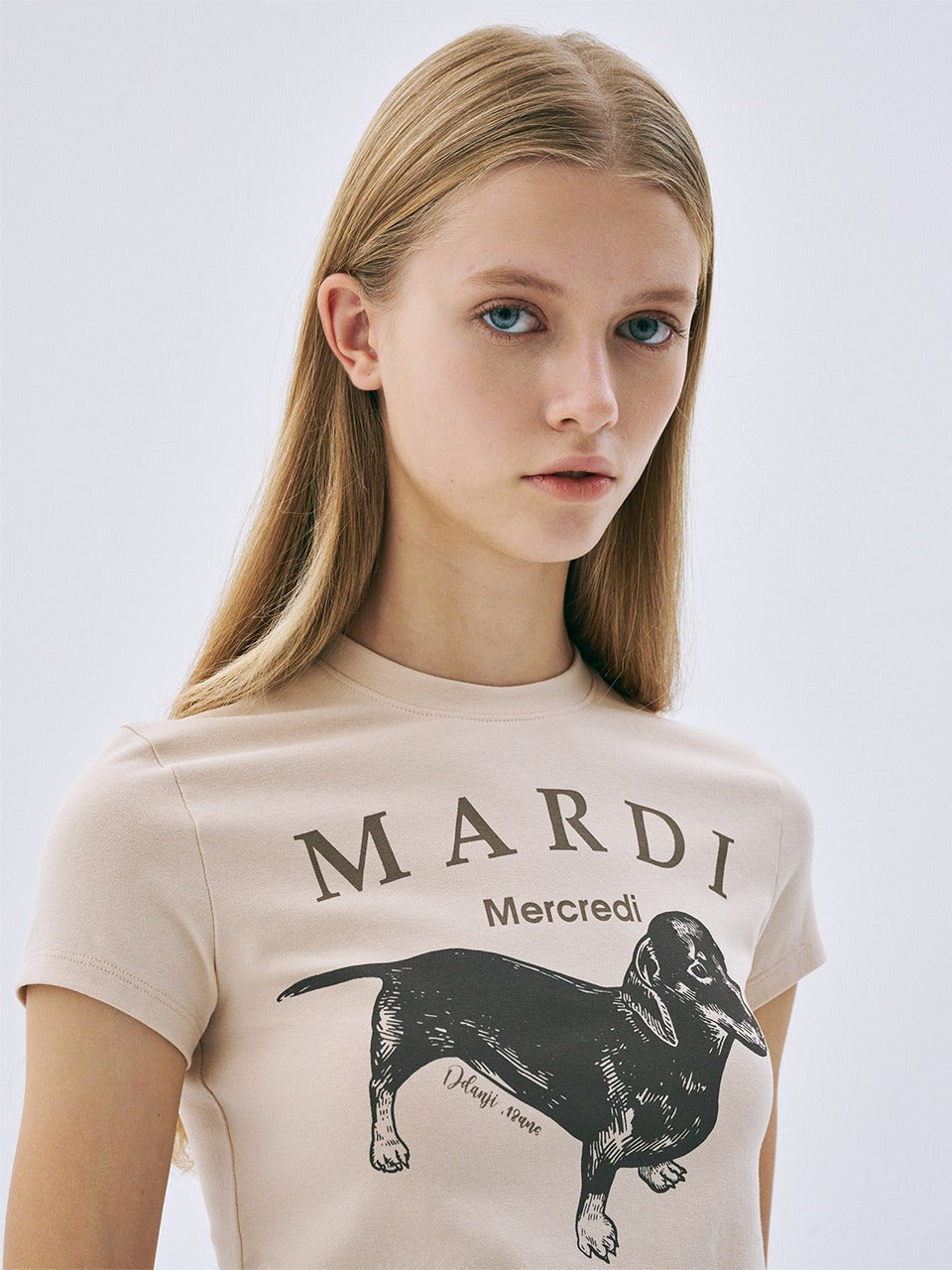 CROPPED TSHIRT DDANJI_BEIGE TAUPE