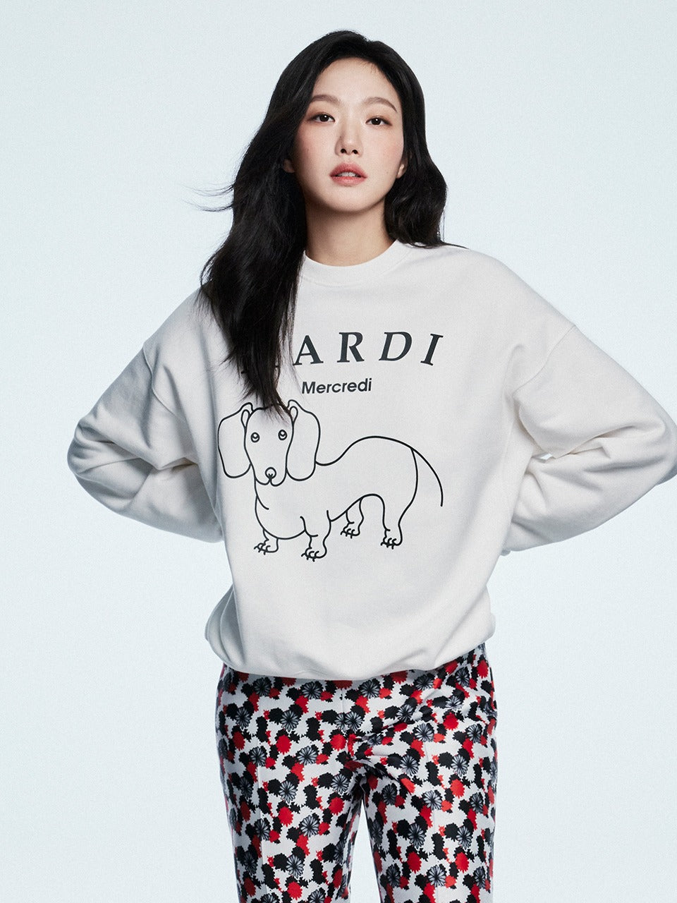 SWEATSHIRT DDANJI CH.06_WHITE BLACK