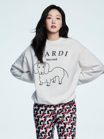 SWEATSHIRT DDANJI CH.06_WHITE BLACK