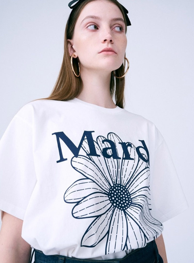TSHIRT FLOWERMARDI_IVORY NAVY