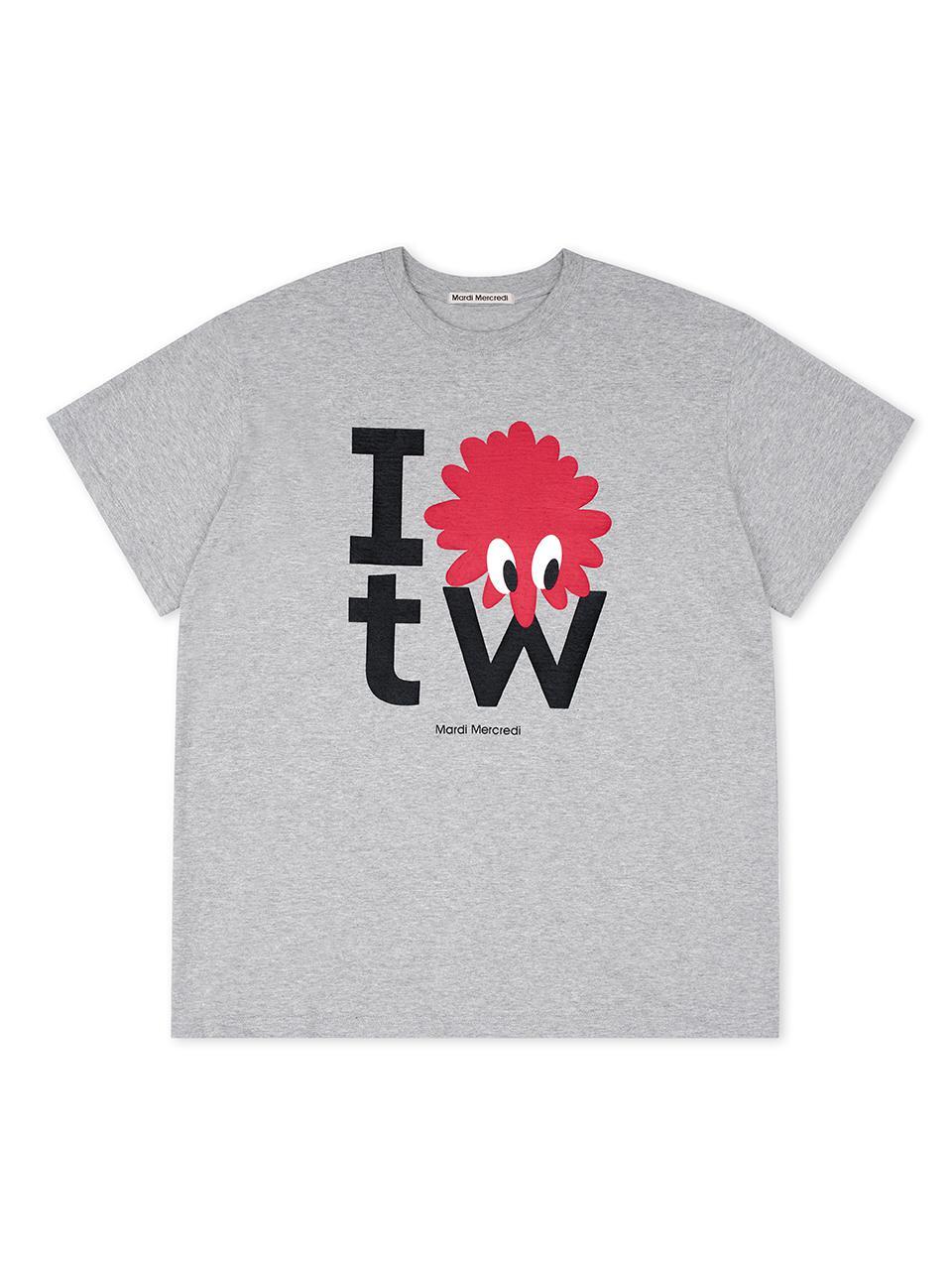 UNISEX TSHIRT I LOVE TW_GREY