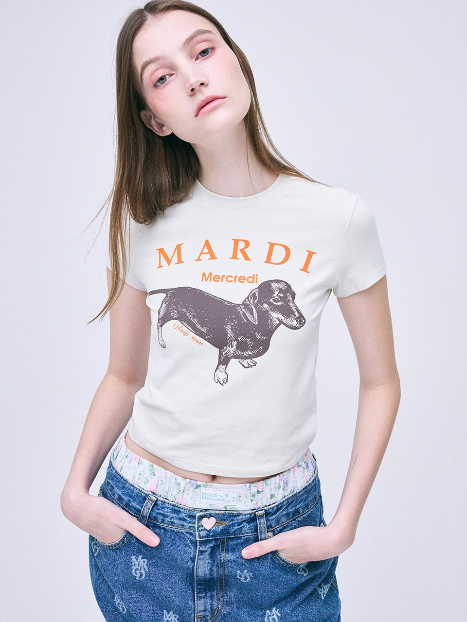 CROPPED TSHIRT DDANJI_LIGHTBEIGE