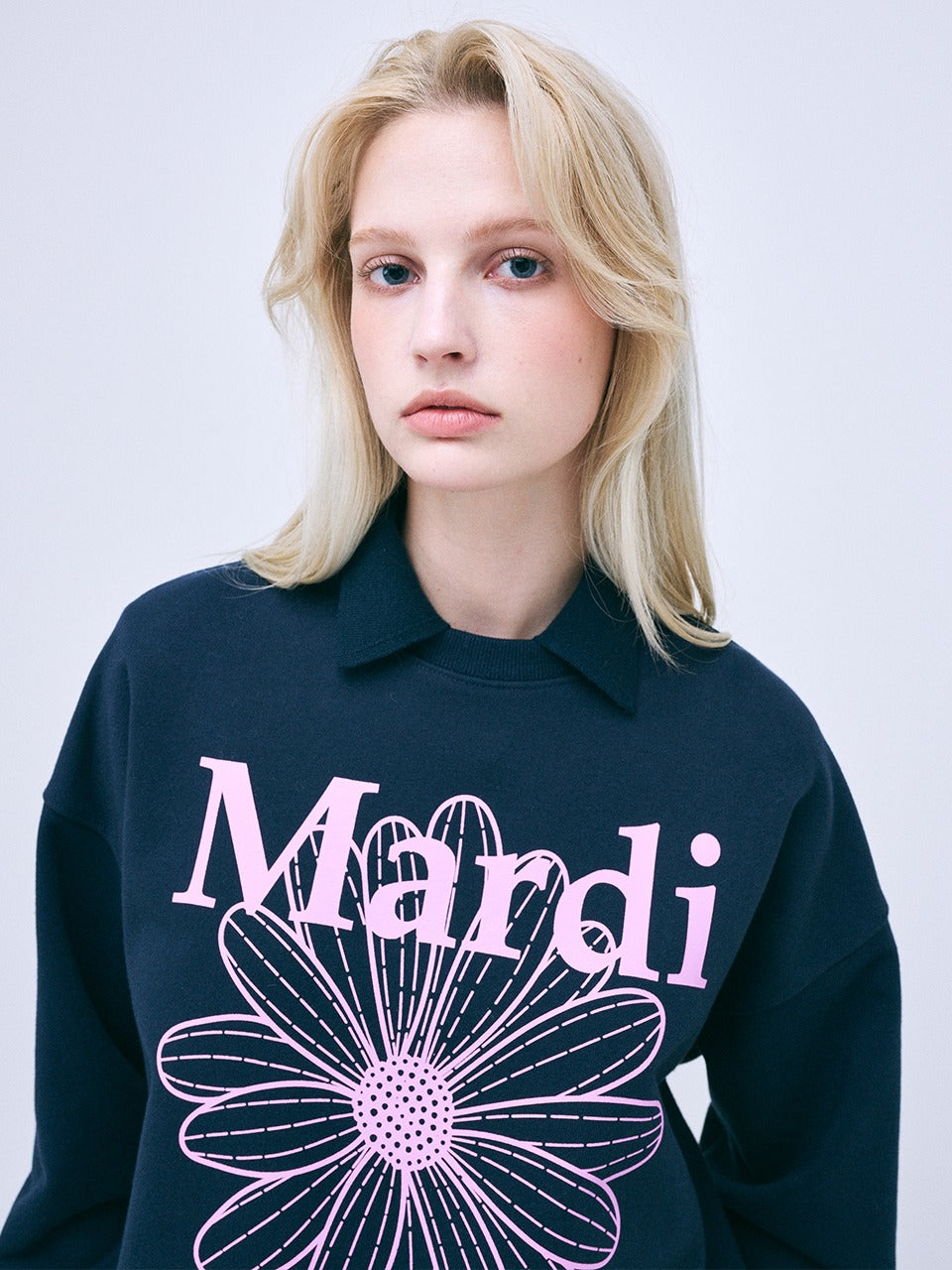 SWEATSHIRT FLOWERMARDI_NAVY LAVENDER