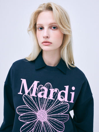 SWEATSHIRT FLOWERMARDI_NAVY LAVENDER