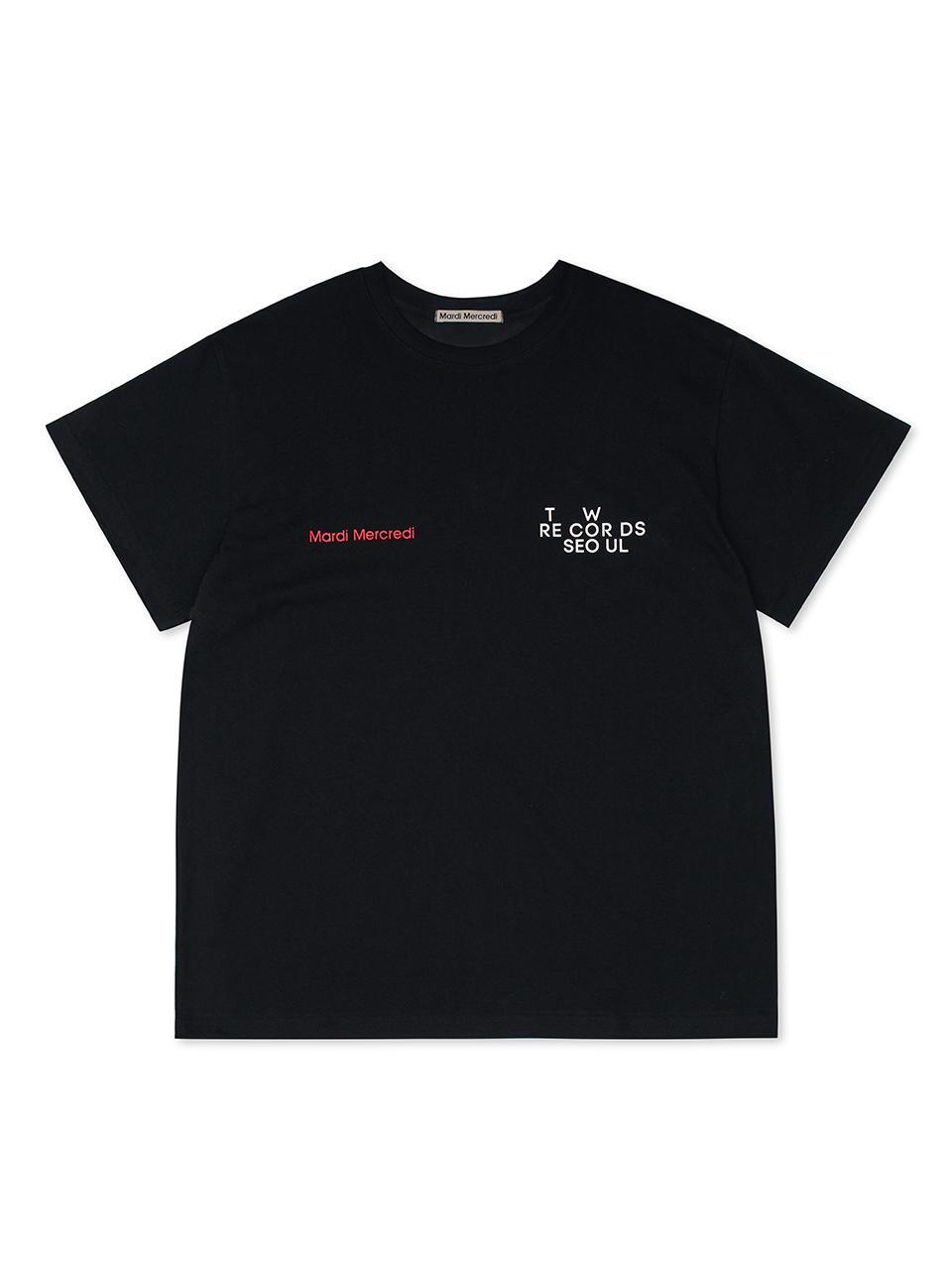 UNISEX TSHIRT MARDI MERCREDI | TW RECORDS_BLACK