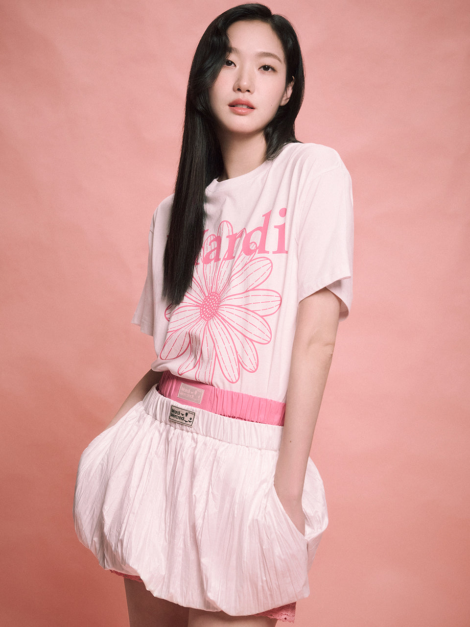 TSHIRT FLOWERMARDI_WHITE PINK