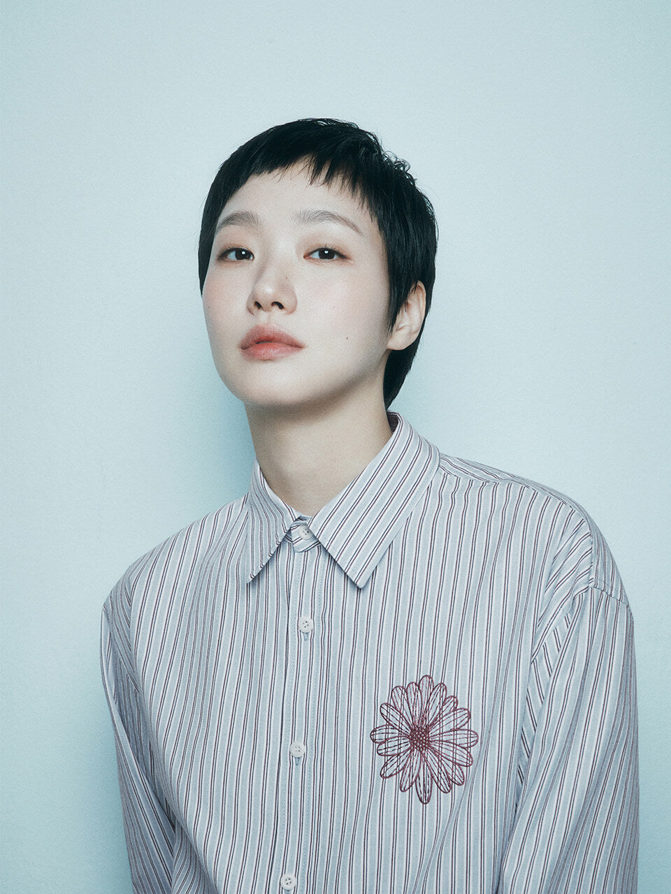COTTON SHIRT STRIPE_BLUE BURGUNDY