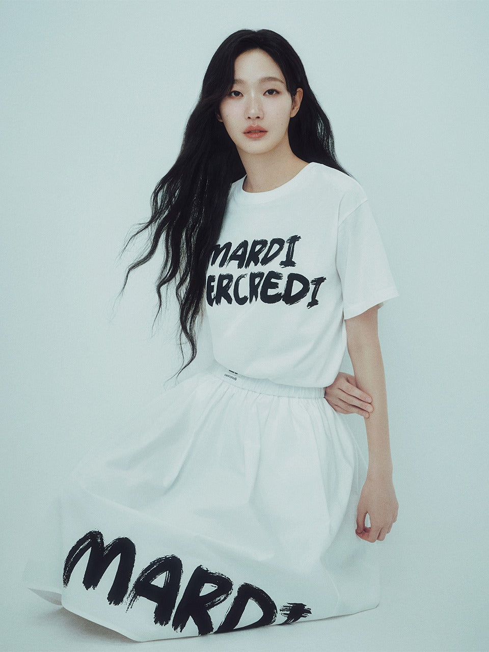 TSHIRT BRUSH LOGO_IVORY BLACK